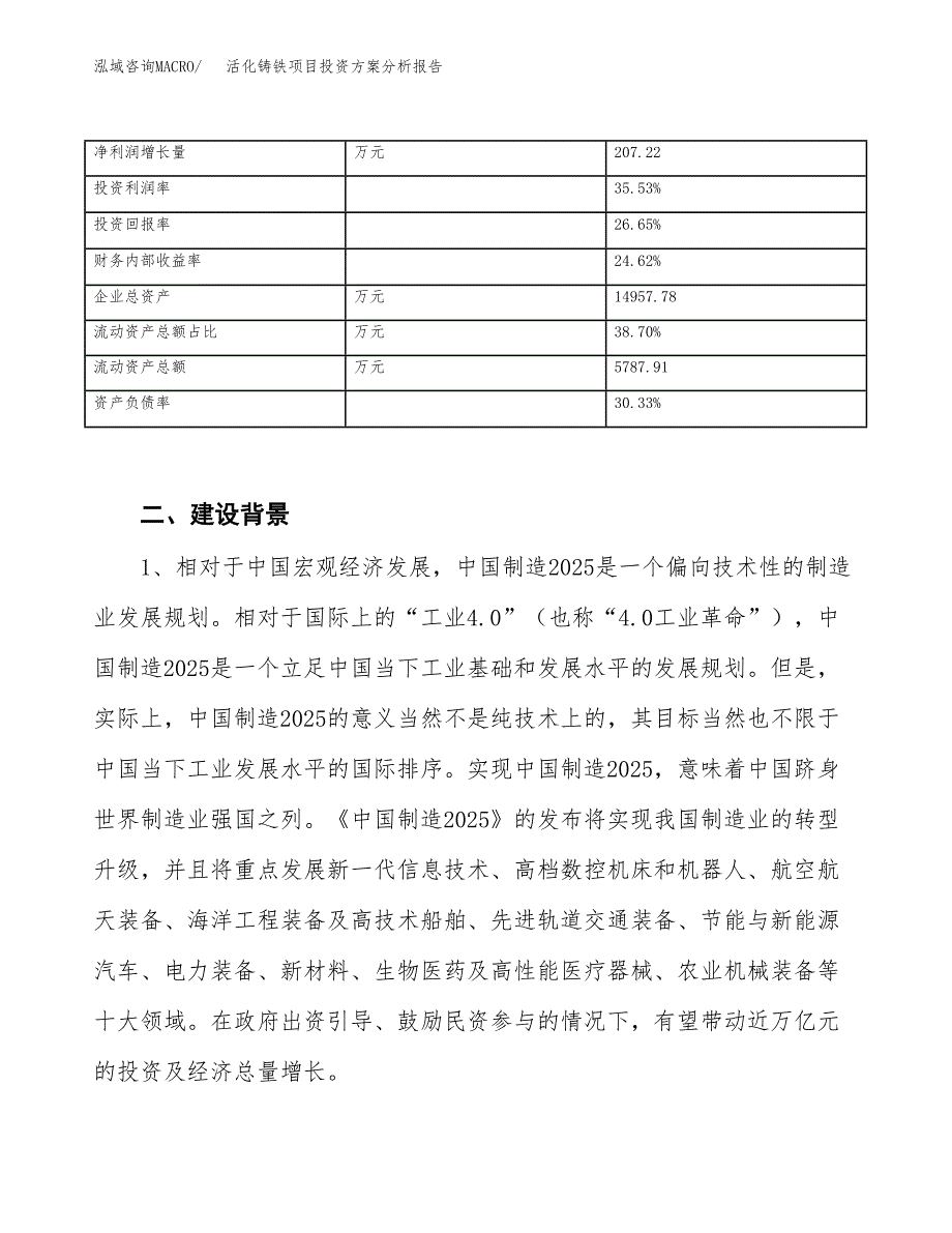 活化铸铁项目投资方案分析报告.docx_第4页