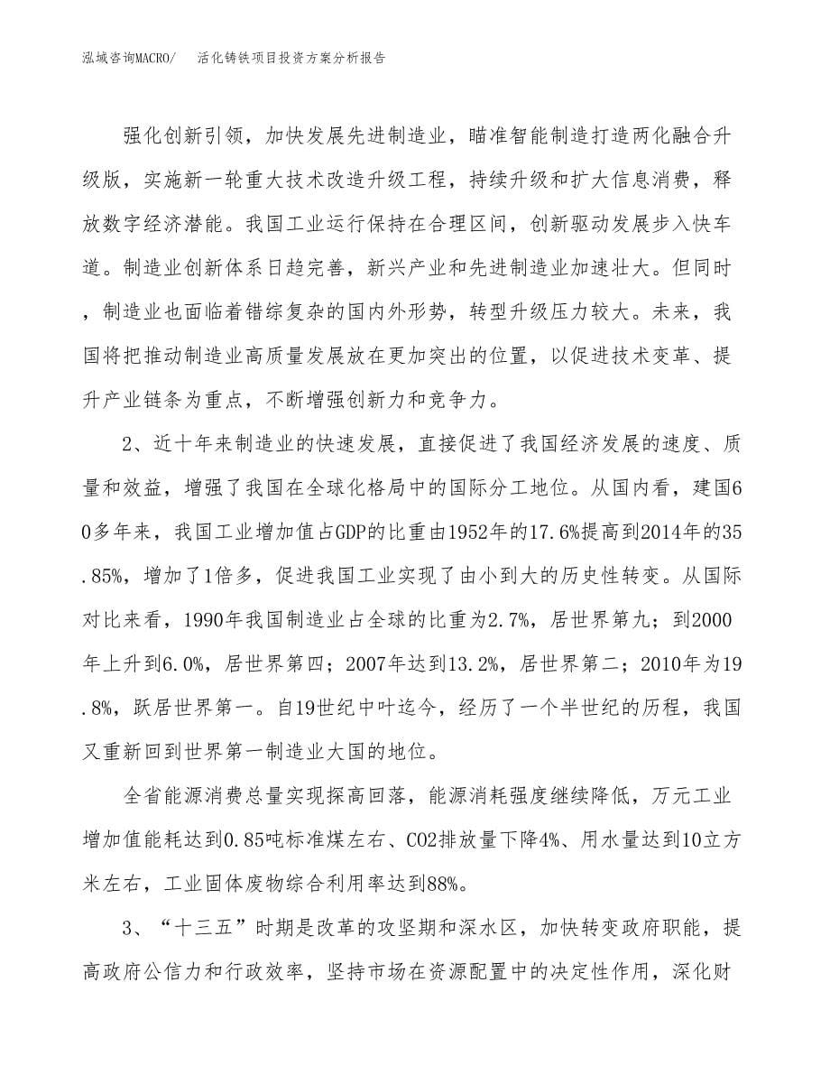 活化铸铁项目投资方案分析报告.docx_第5页