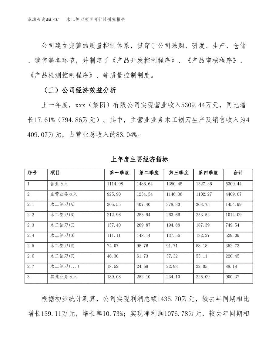 木工刨刀项目可行性研究报告汇报设计.docx_第5页