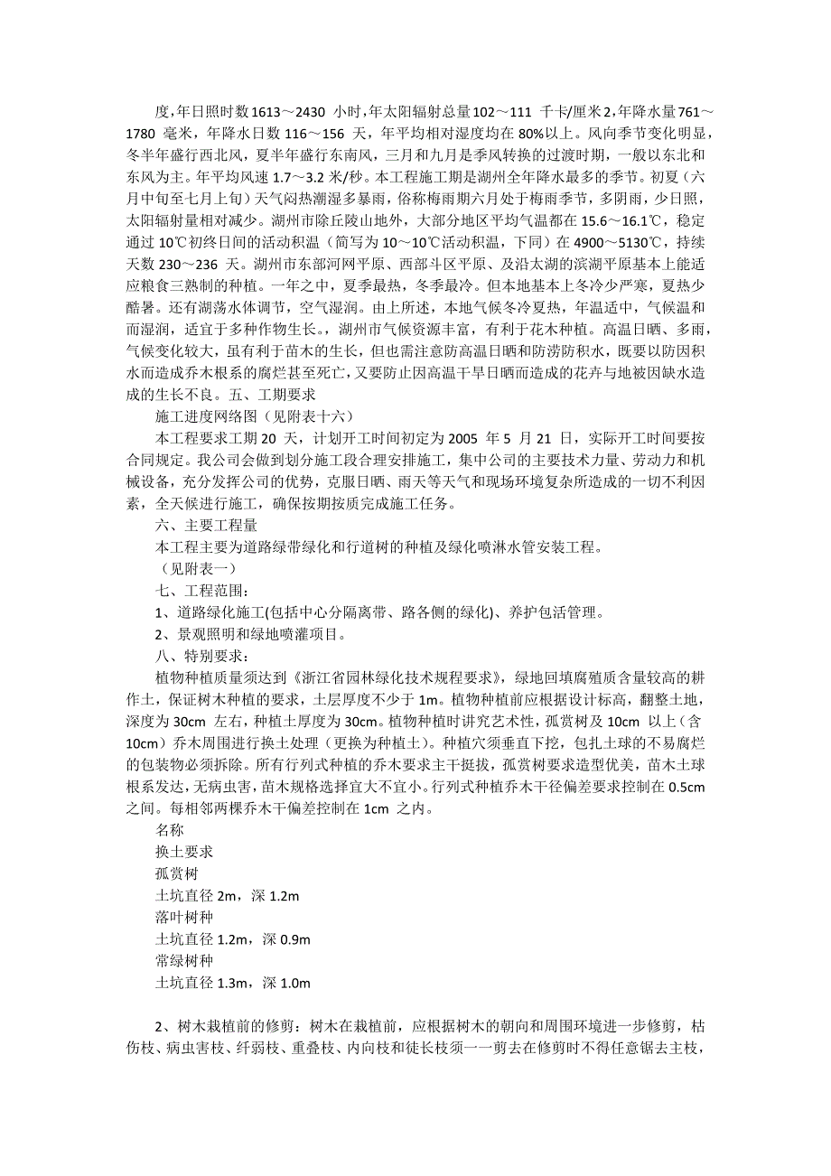 道路绿化施工组织设计d_第2页