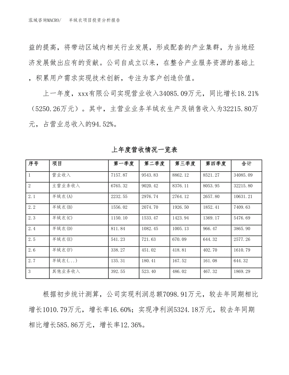 羊绒衣项目投资分析报告（总投资16000万元）（61亩）_第3页