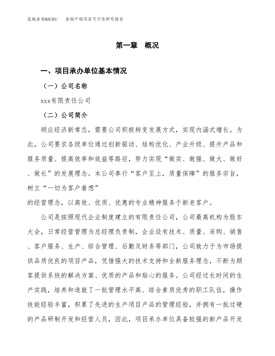 杂铝产铝项目可行性研究报告汇报设计.docx_第4页