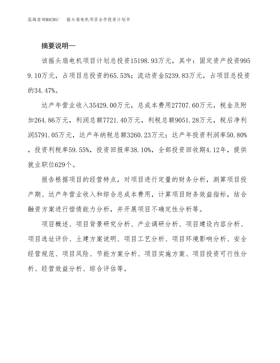 摇头扇电机项目合作投资计划书.docx_第2页