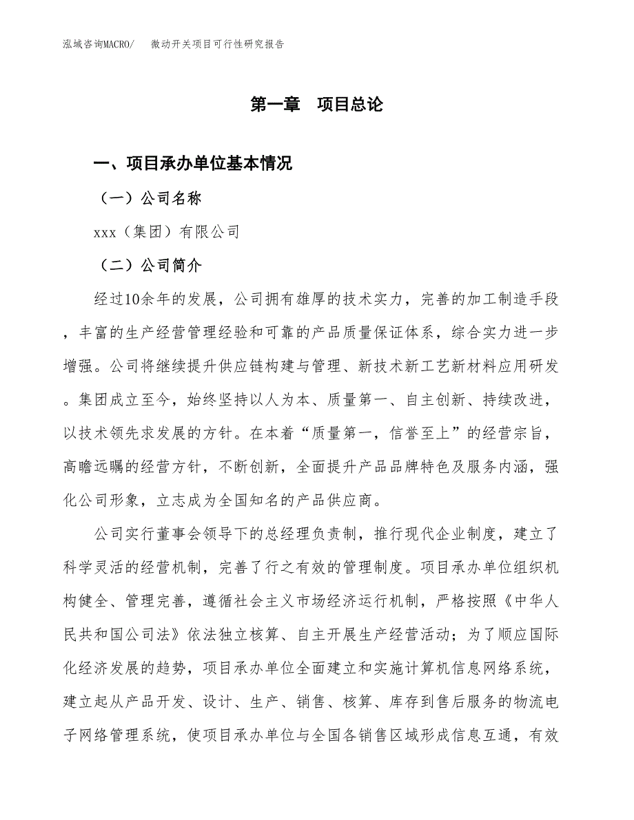 微动开关项目可行性研究报告汇报设计.docx_第4页