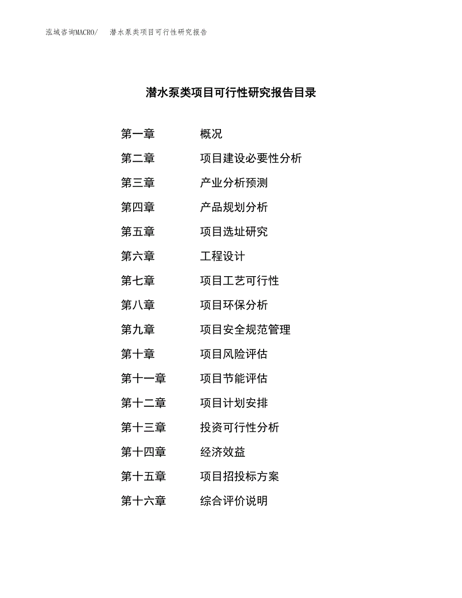 潜水泵类项目可行性研究报告汇报设计.docx_第3页