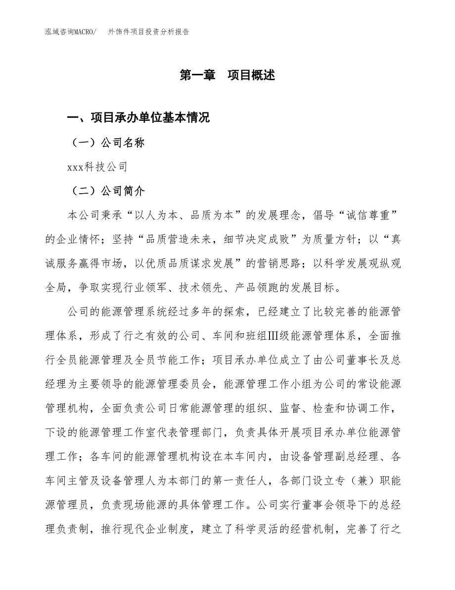 外饰件项目投资分析报告（总投资14000万元）（61亩）_第2页