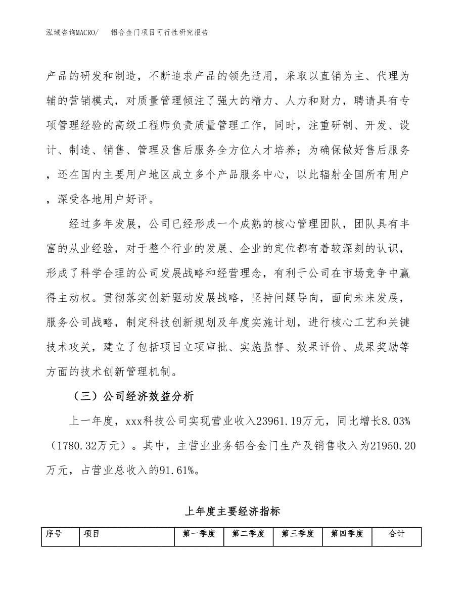 铝合金门项目可行性研究报告汇报设计.docx_第5页