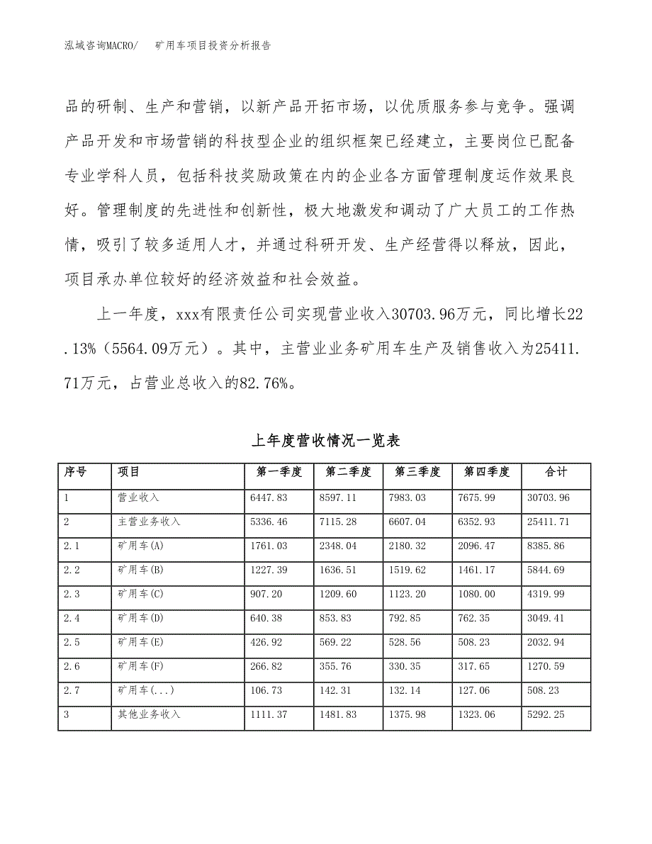 矿用车项目投资分析报告（总投资20000万元）（88亩）_第3页