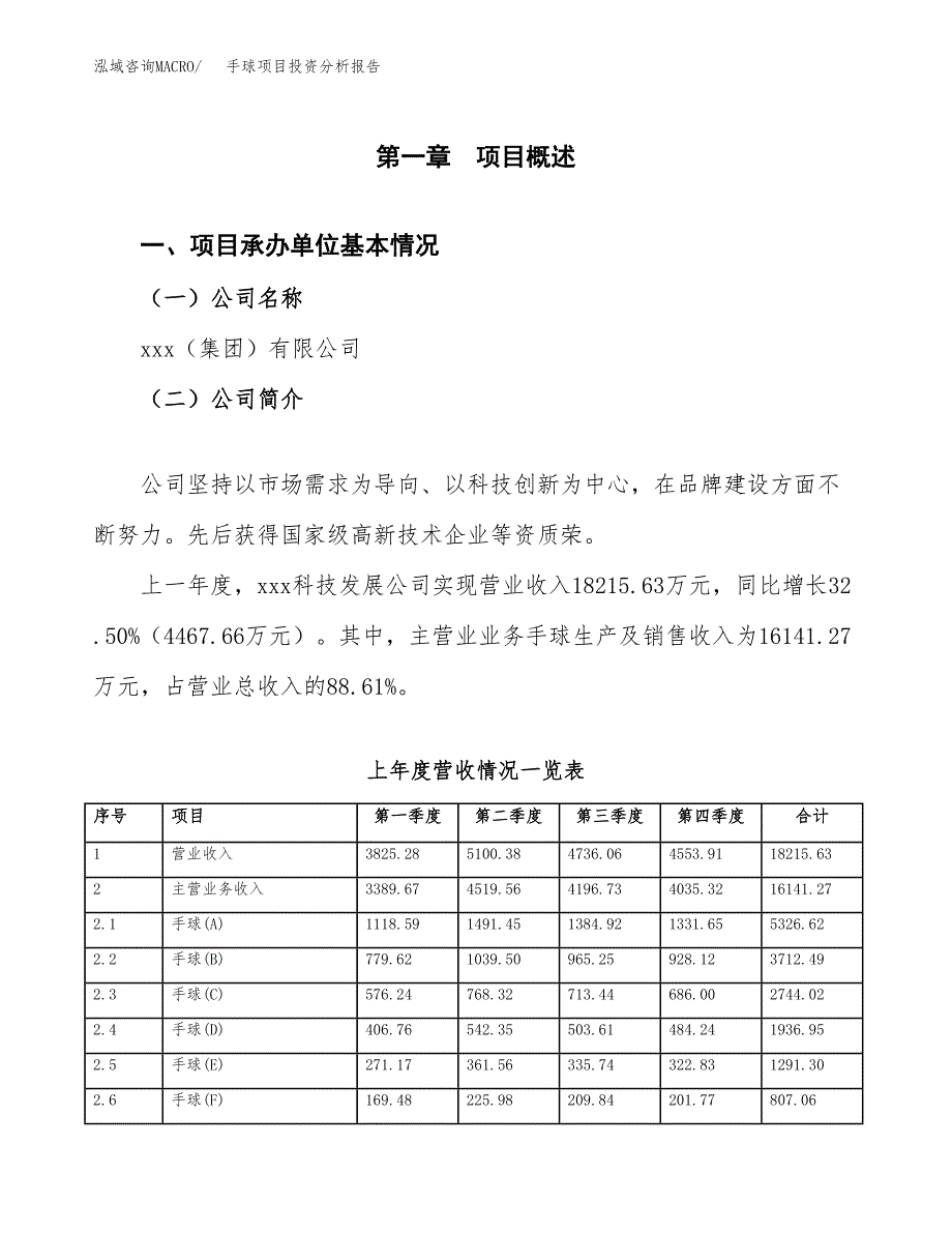 手球项目投资分析报告（总投资18000万元）（87亩）_第2页