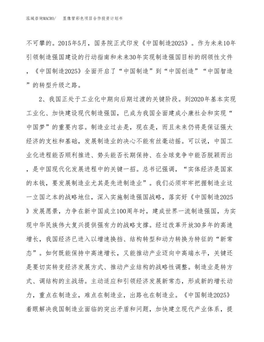 显像管彩色项目合作投资计划书.docx_第5页