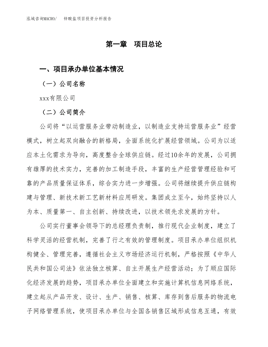 锌酸盐项目投资分析报告（总投资10000万元）（48亩）_第2页