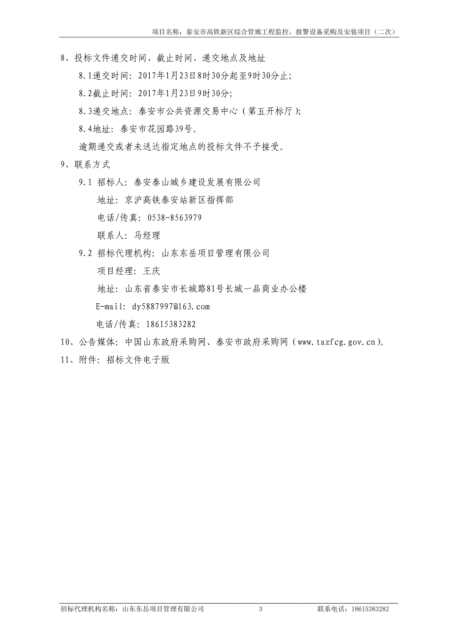 泰安市高铁新区综合管廊工程监控、报警设备采购及_第4页