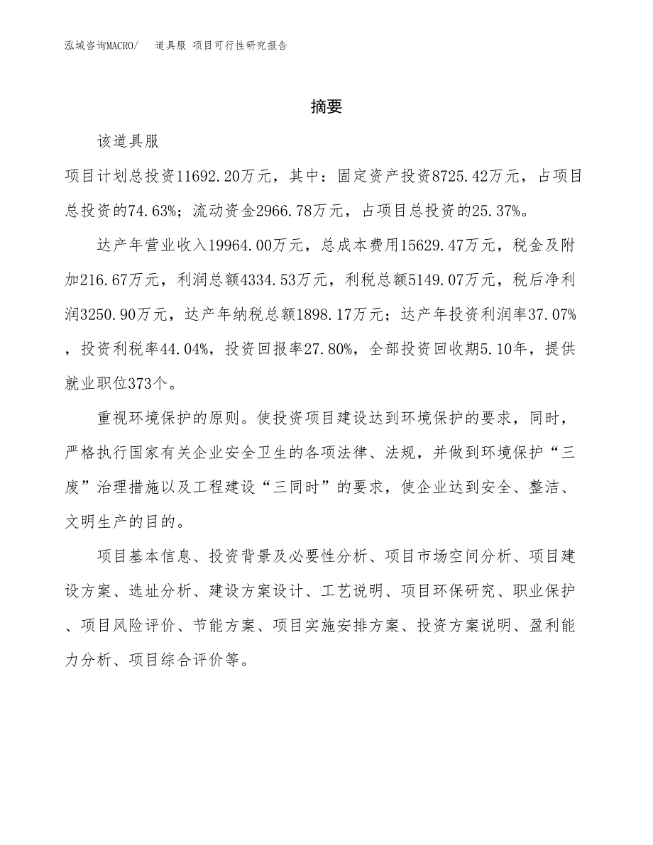 道具服 项目可行性研究报告汇报设计.docx_第2页