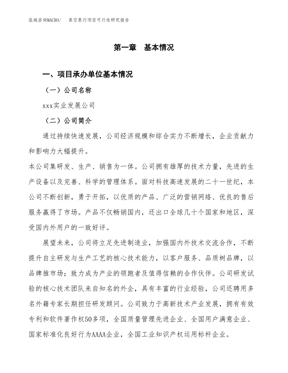 真空泵行项目可行性研究报告汇报设计.docx_第4页