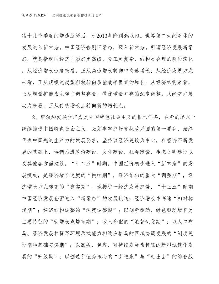 双网挤浆机项目合作投资计划书.docx_第5页