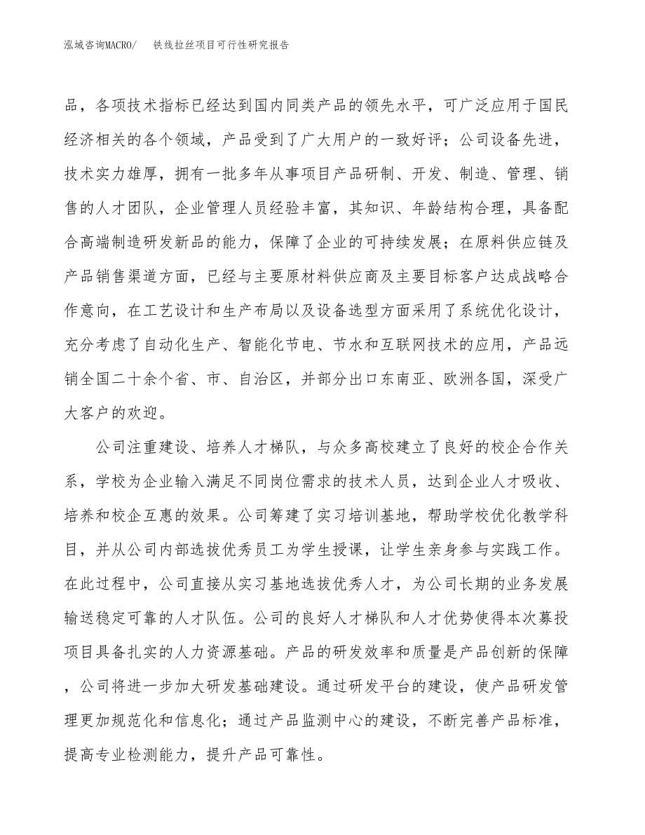 铁线拉丝项目可行性研究报告汇报设计.docx_第5页