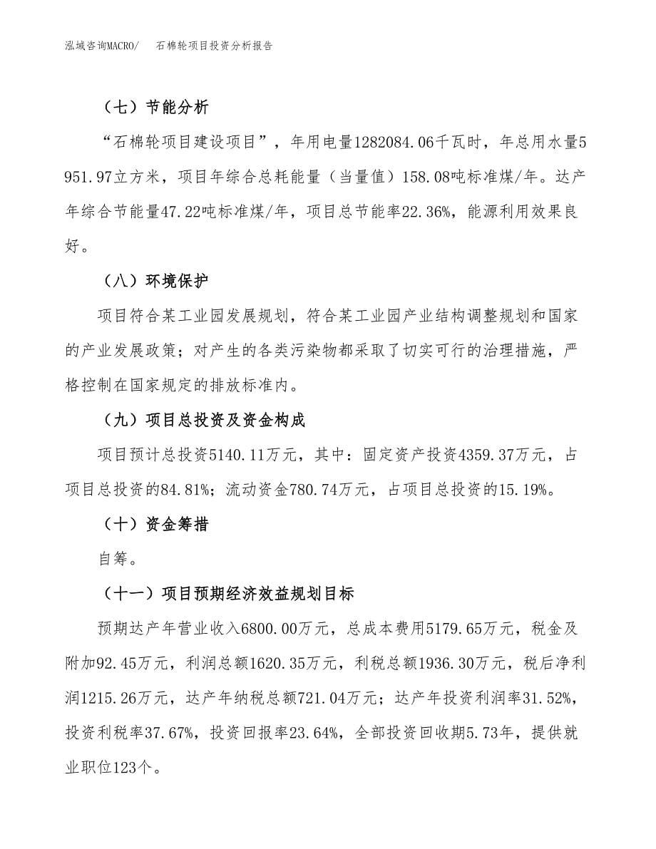 石棉轮项目投资分析报告（总投资5000万元）（25亩）_第5页