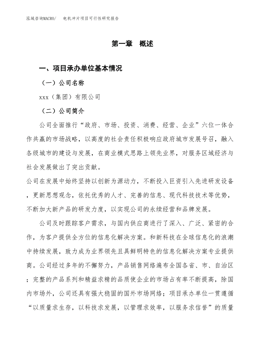 电机冲片项目可行性研究报告汇报设计.docx_第4页