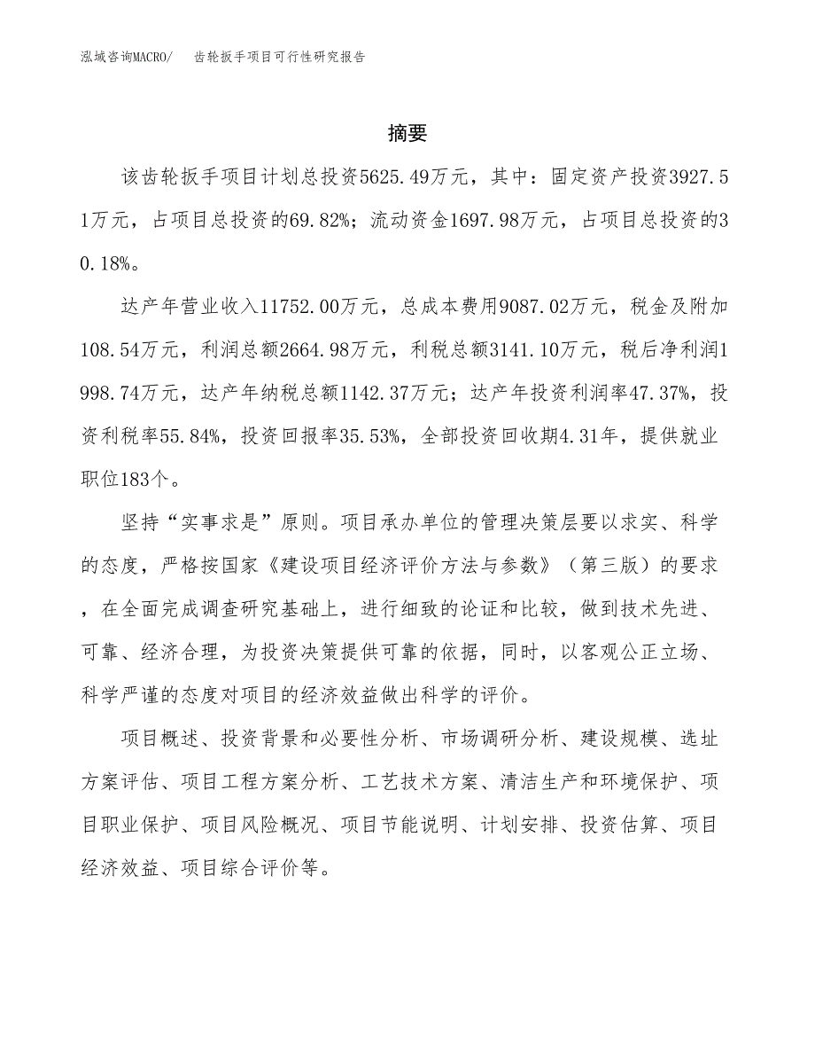 齿轮扳手项目可行性研究报告汇报设计.docx_第2页