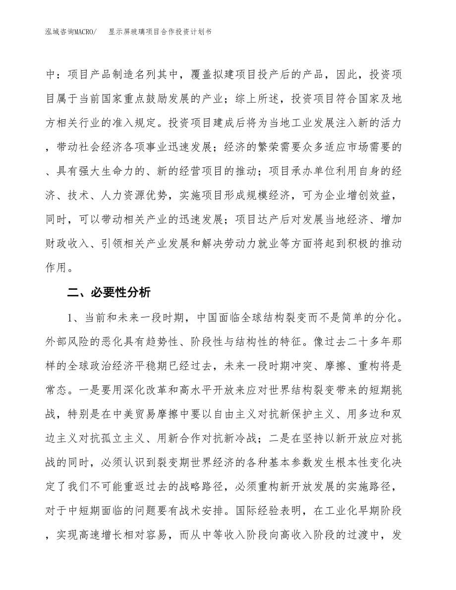 显示屏玻璃项目合作投资计划书.docx_第5页