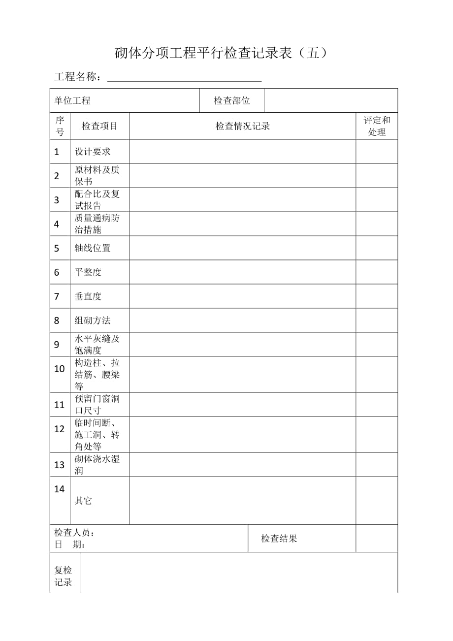 监理工作检查记录表_第1页