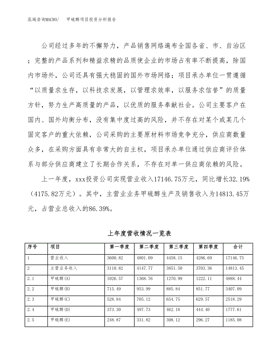 甲硫醇项目投资分析报告（总投资13000万元）（52亩）_第3页