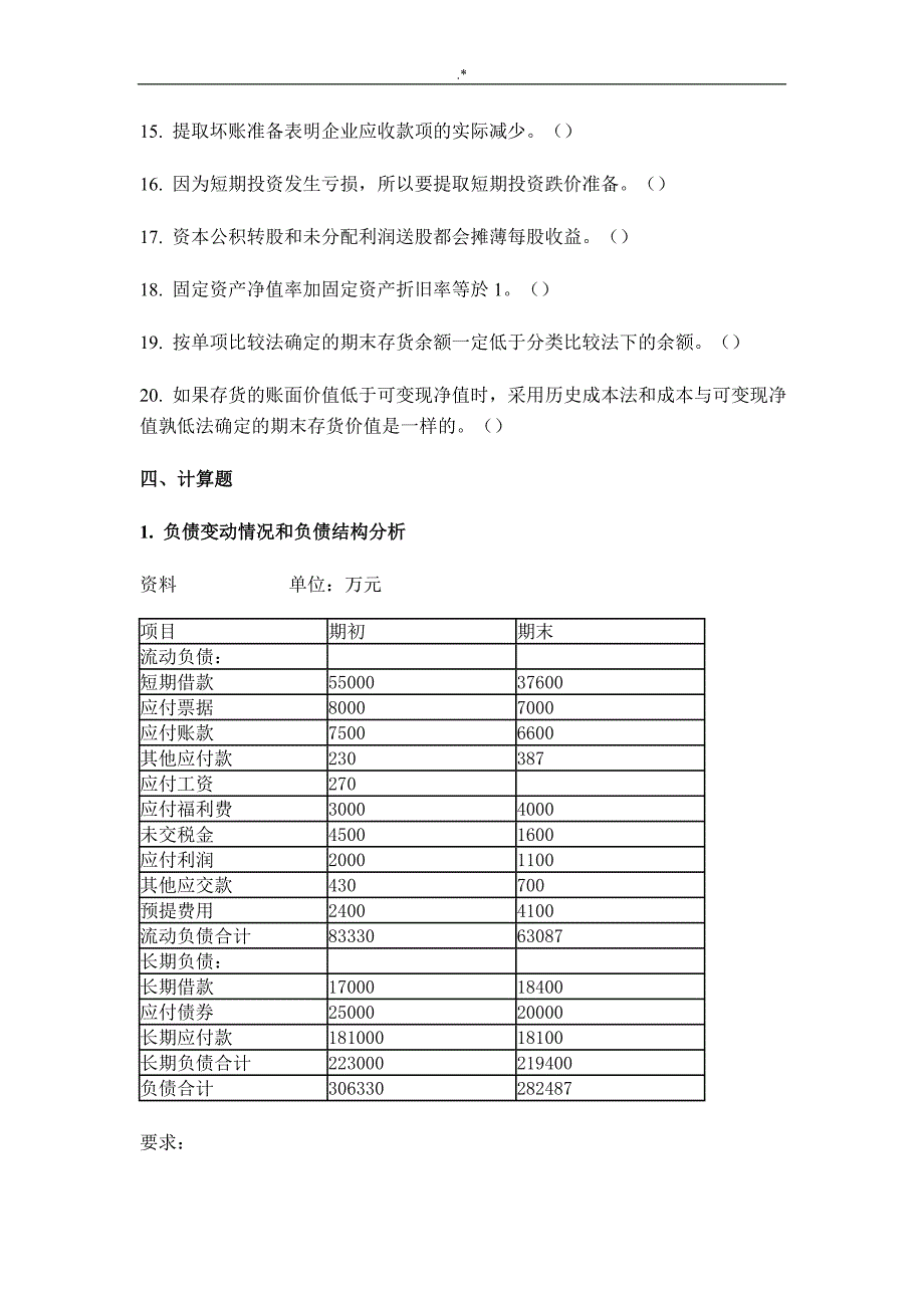 4第四章资产负债表分析_第4页