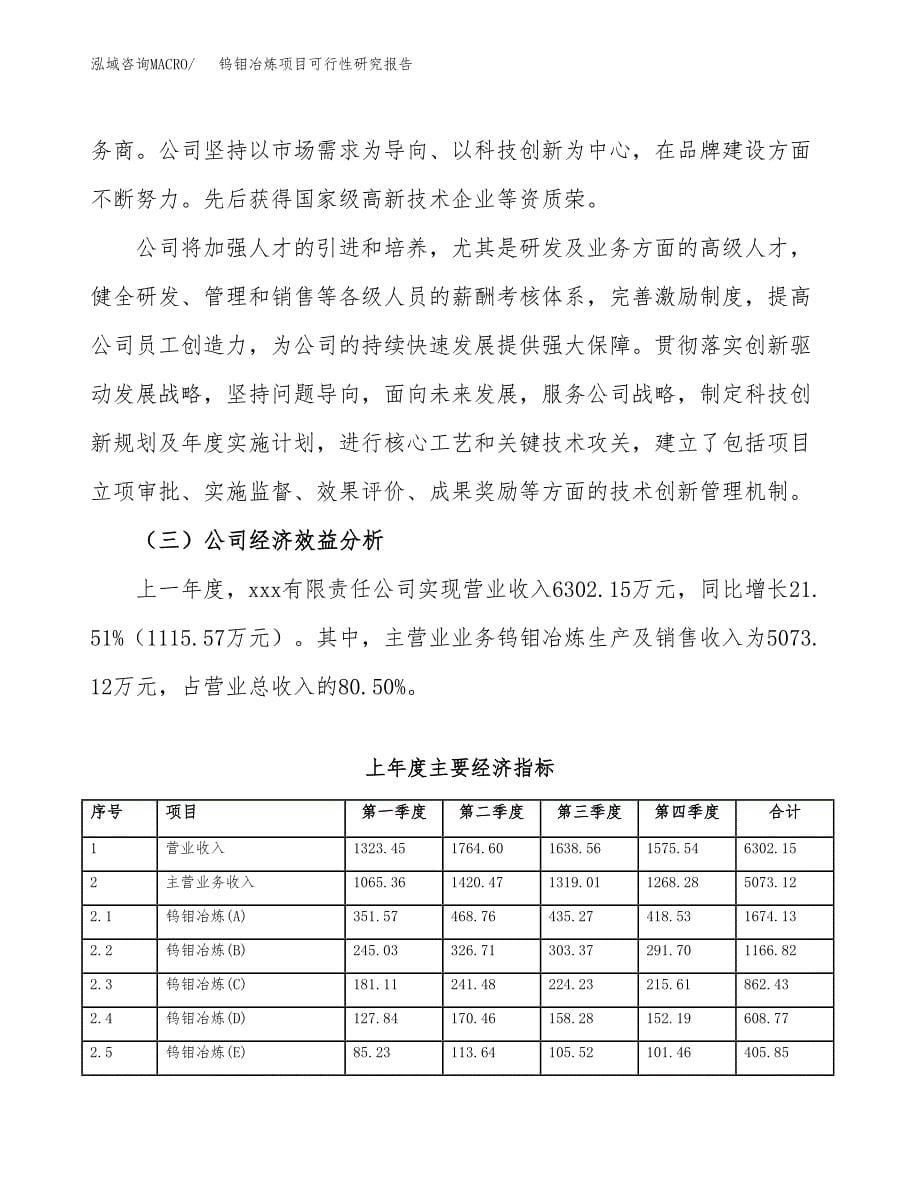 钨钼冶炼项目可行性研究报告汇报设计.docx_第5页