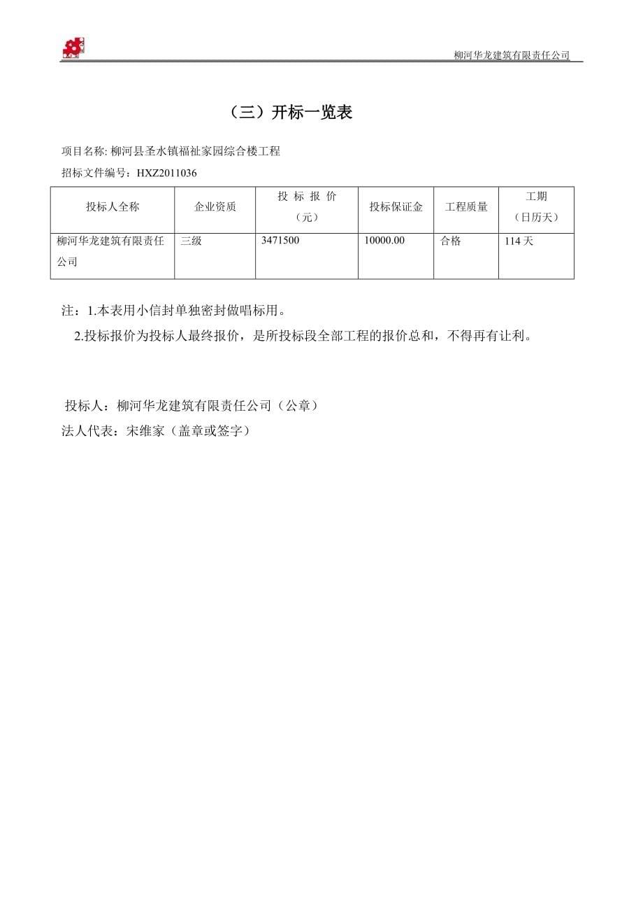 柳河华龙建筑有限责任公司.doc(圣水福祉家园)_第5页