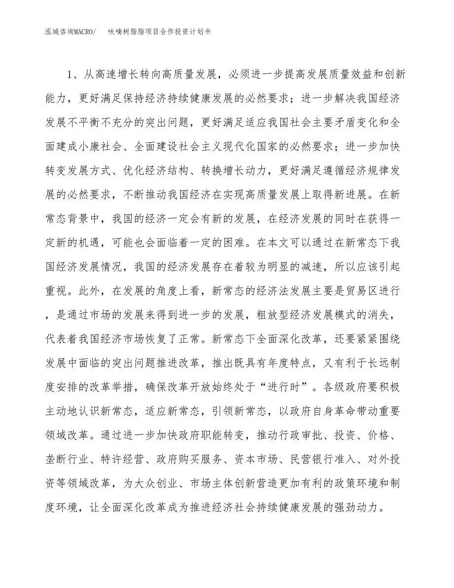 呋喃树脂脂项目合作投资计划书.docx_第5页