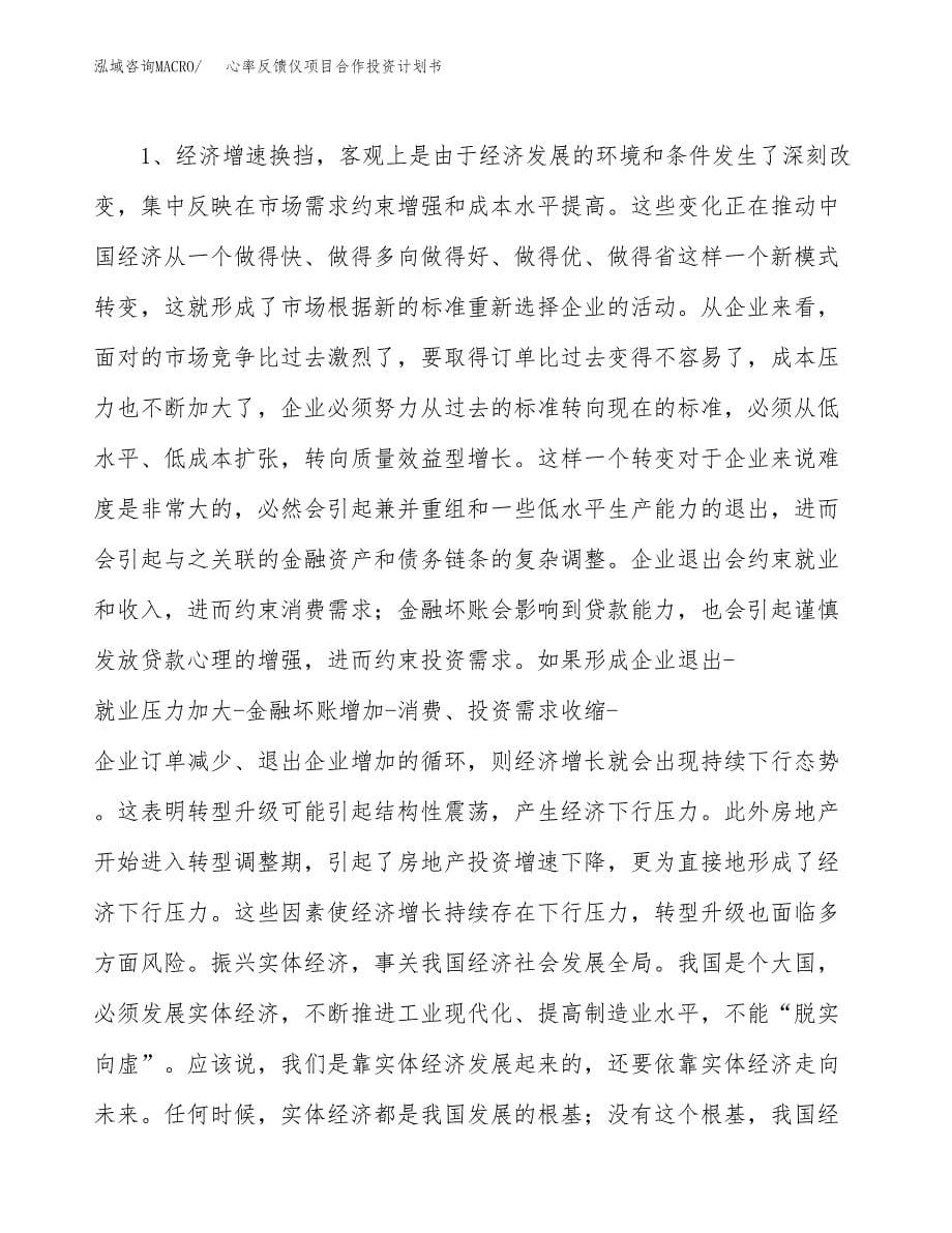 心率反馈仪项目合作投资计划书.docx_第5页