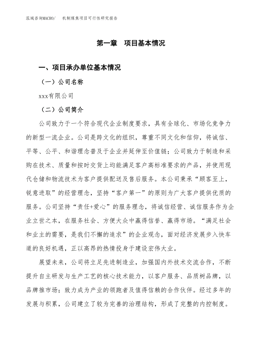 机制煤焦项目可行性研究报告汇报设计.docx_第4页