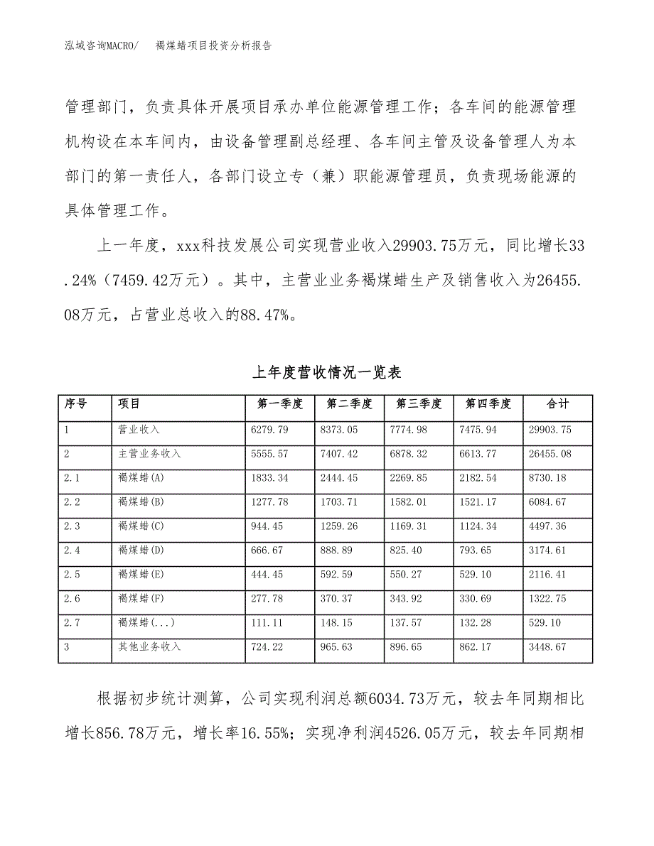 褐煤蜡项目投资分析报告（总投资16000万元）（64亩）_第3页