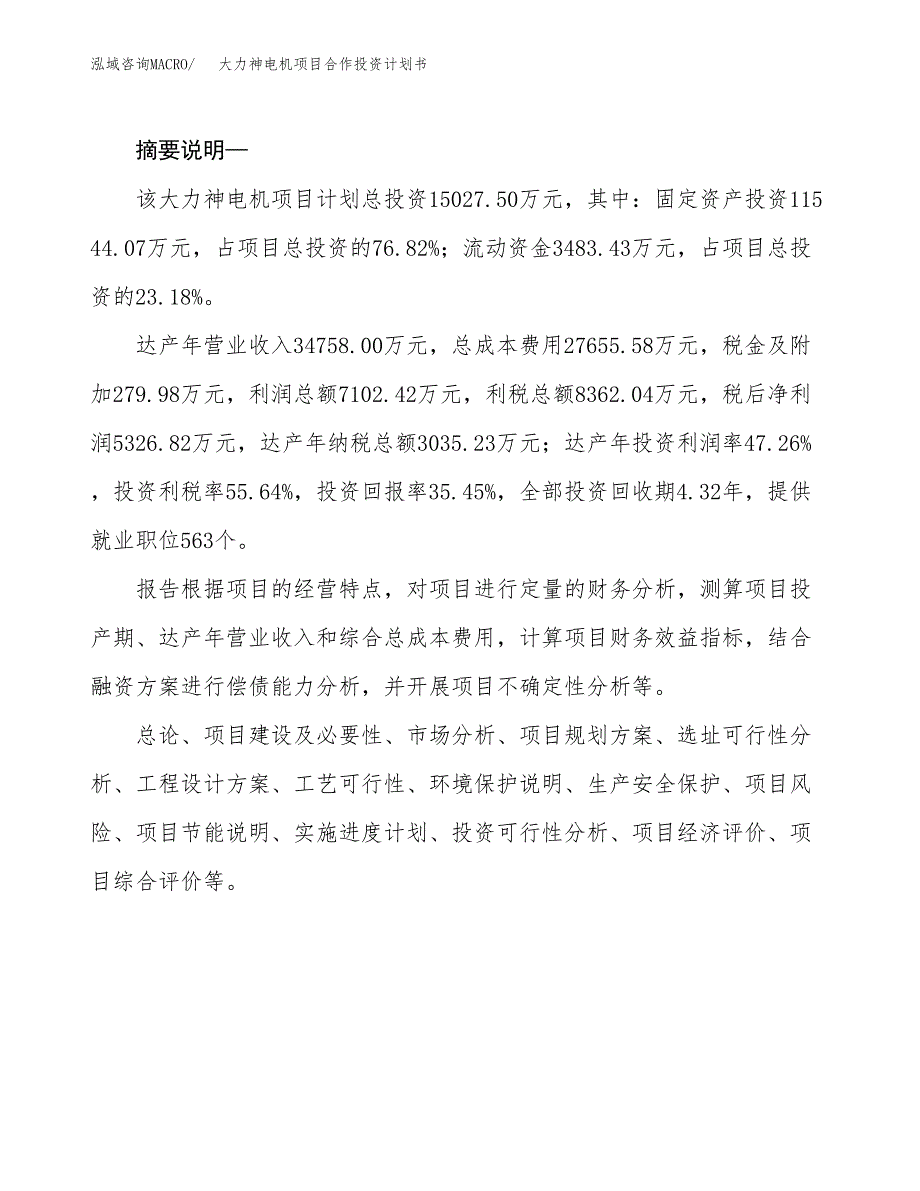 大力神电机项目合作投资计划书.docx_第2页