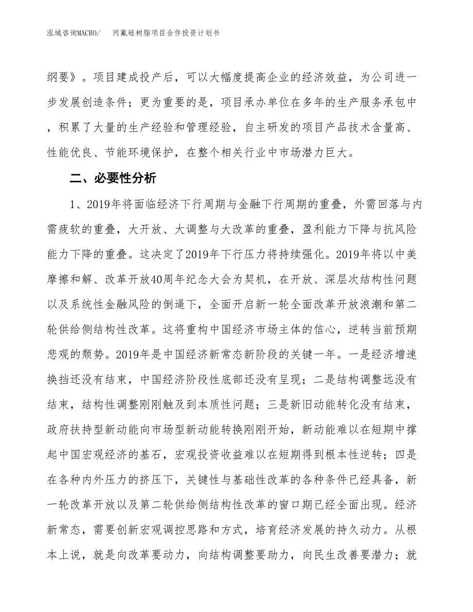 丙氟硅树脂项目合作投资计划书.docx_第5页