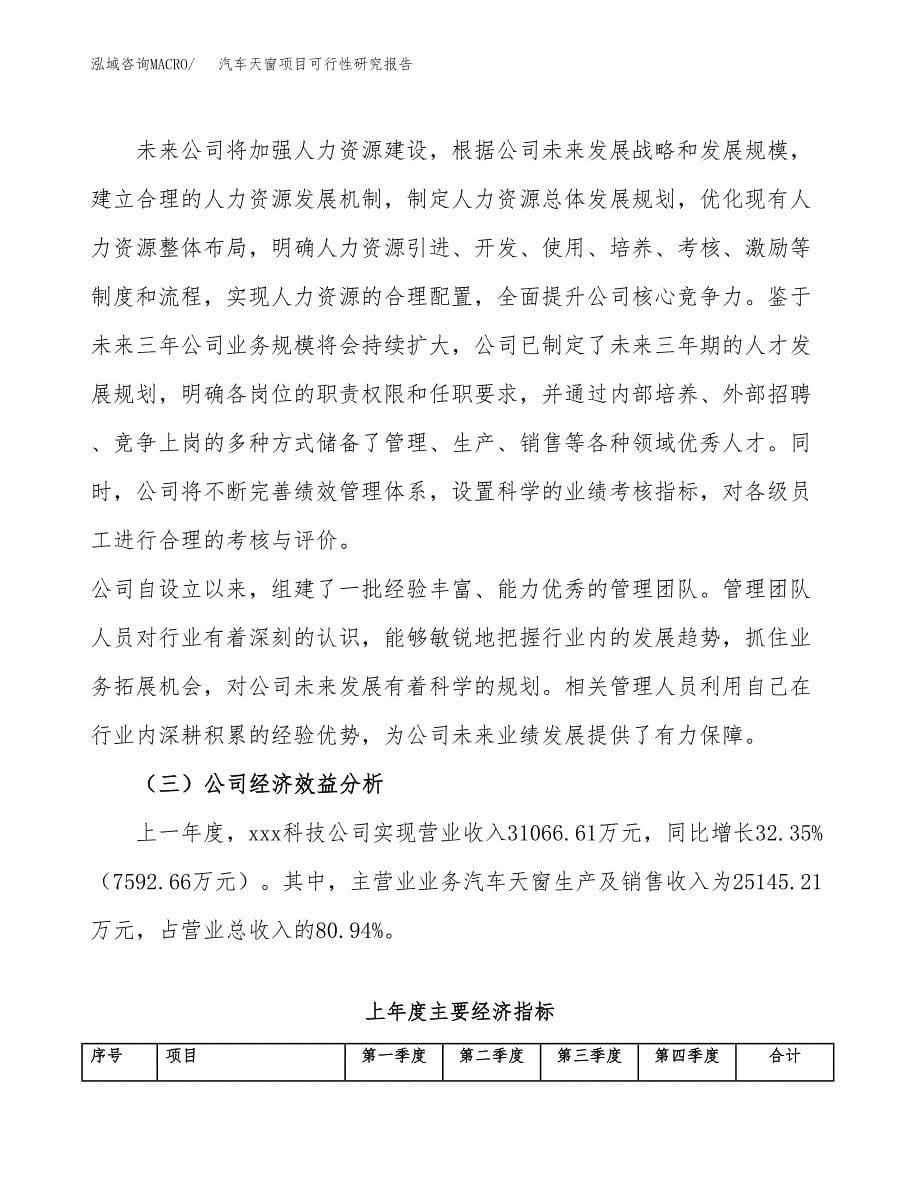 汽车天窗项目可行性研究报告汇报设计.docx_第5页