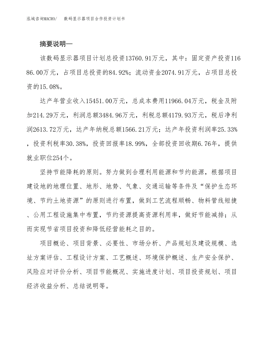 数码显示器项目合作投资计划书.docx_第2页