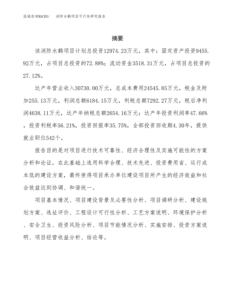 消防水鹤项目可行性研究报告汇报设计.docx_第2页