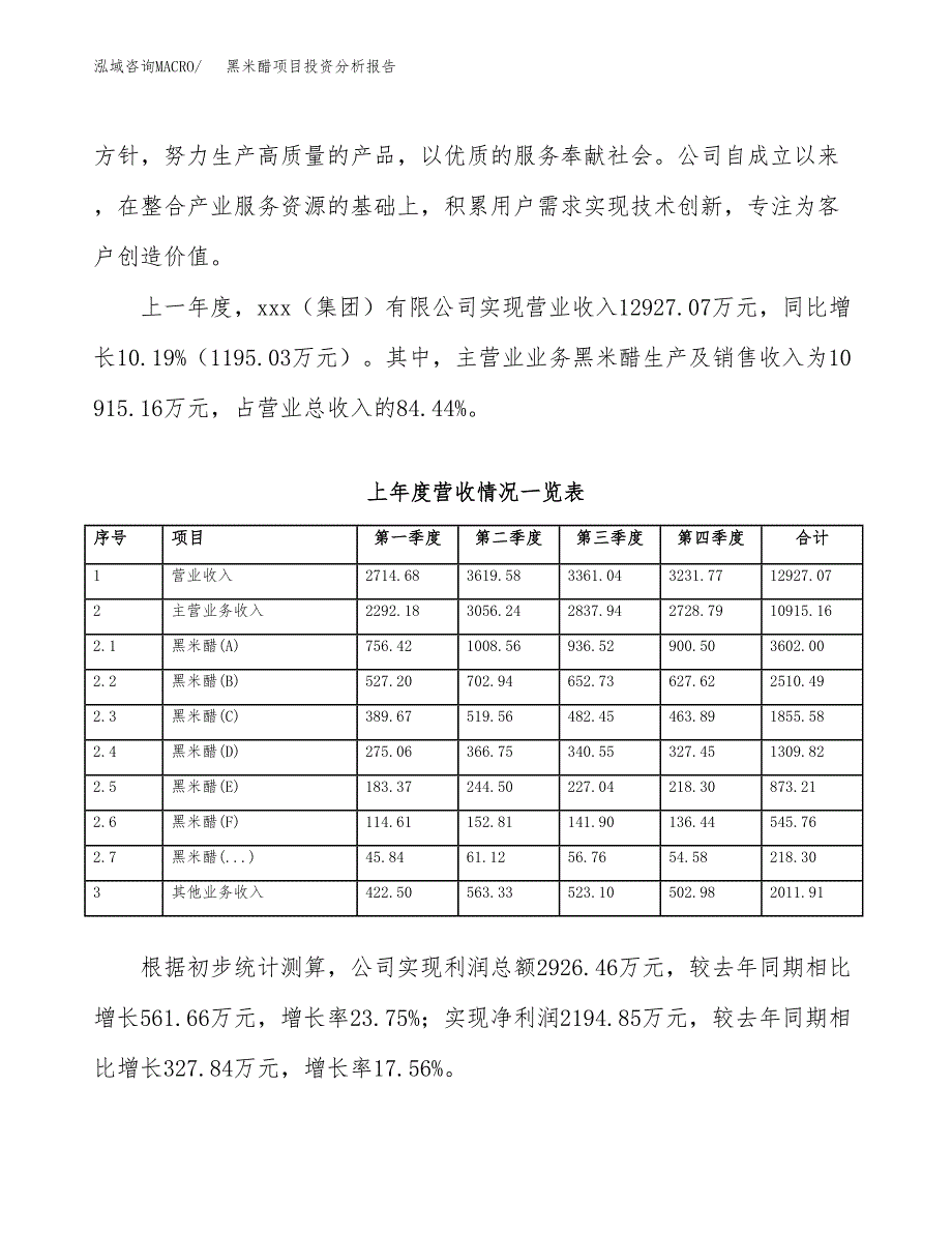 黑米醋项目投资分析报告（总投资13000万元）（70亩）_第3页