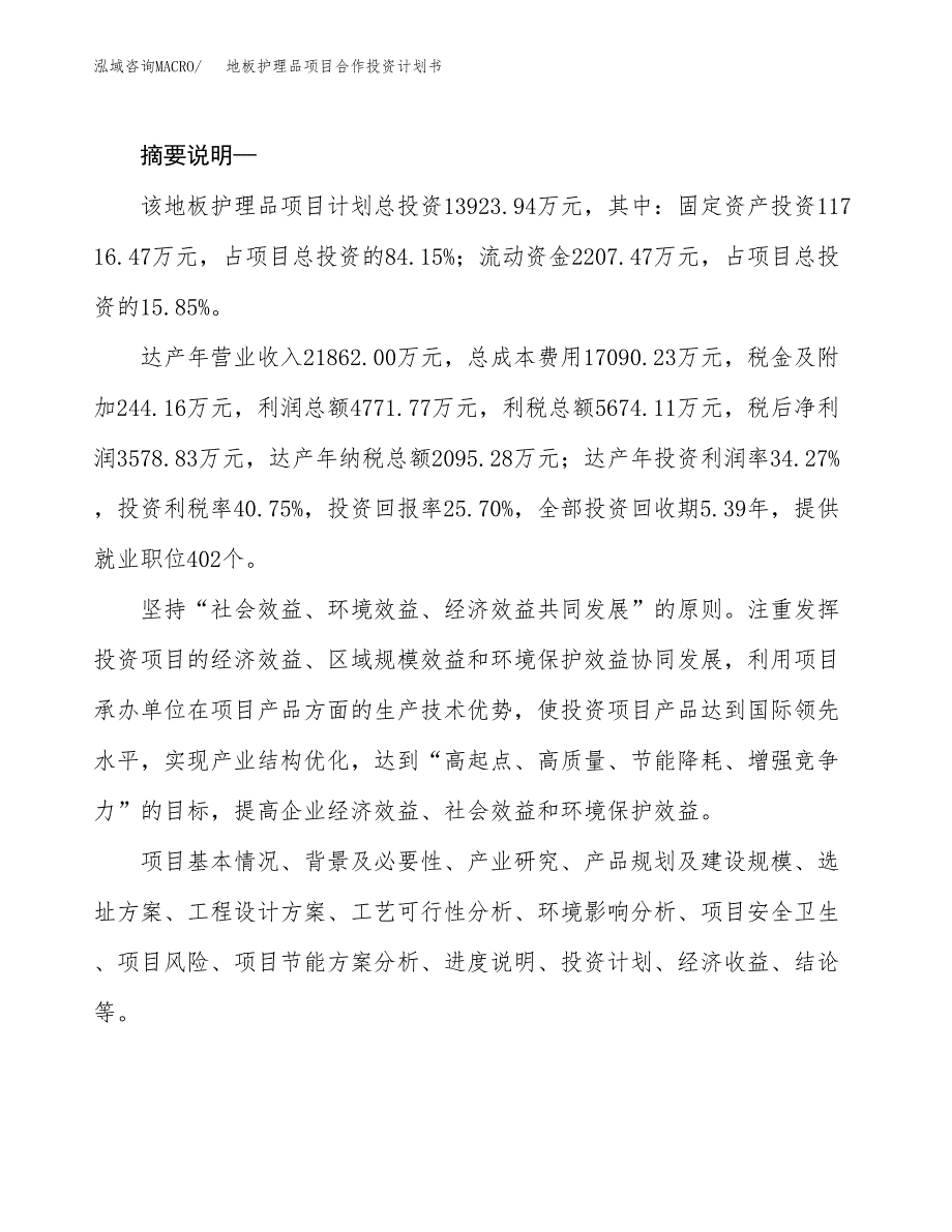 地板护理品项目合作投资计划书.docx_第2页