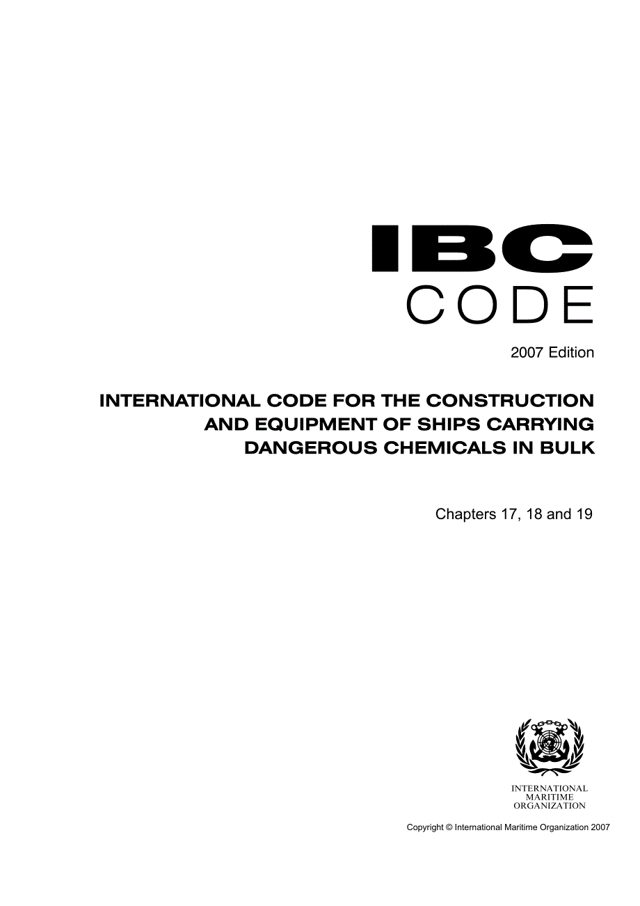 国际危险货物运输规则IBC code_第1页