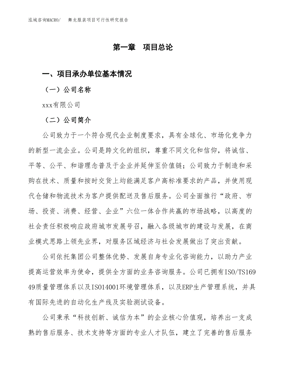 舞龙服装项目可行性研究报告汇报设计.docx_第4页