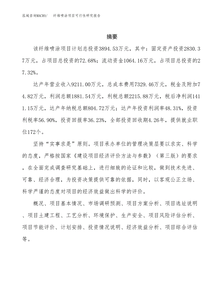 纤维喷涂项目可行性研究报告汇报设计.docx_第2页