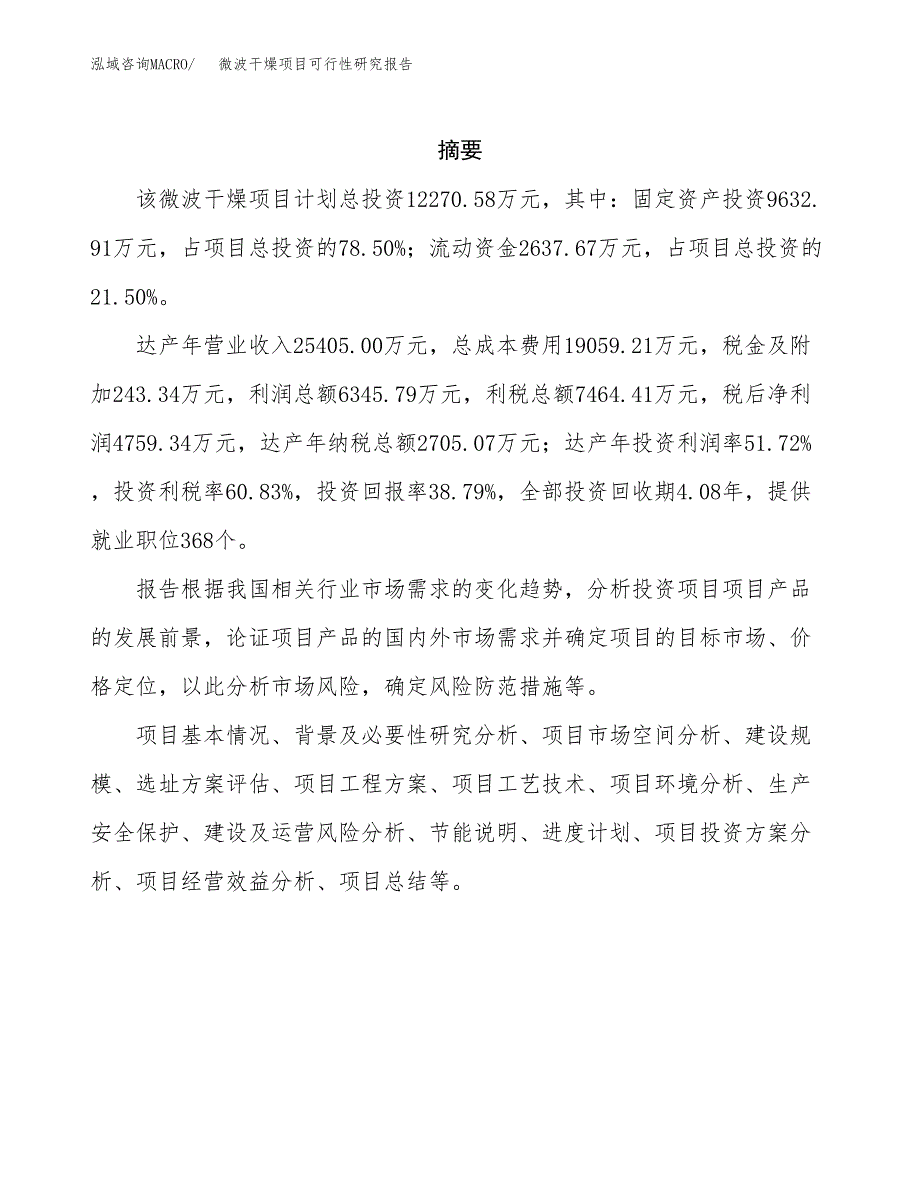 微波干燥项目可行性研究报告汇报设计.docx_第2页