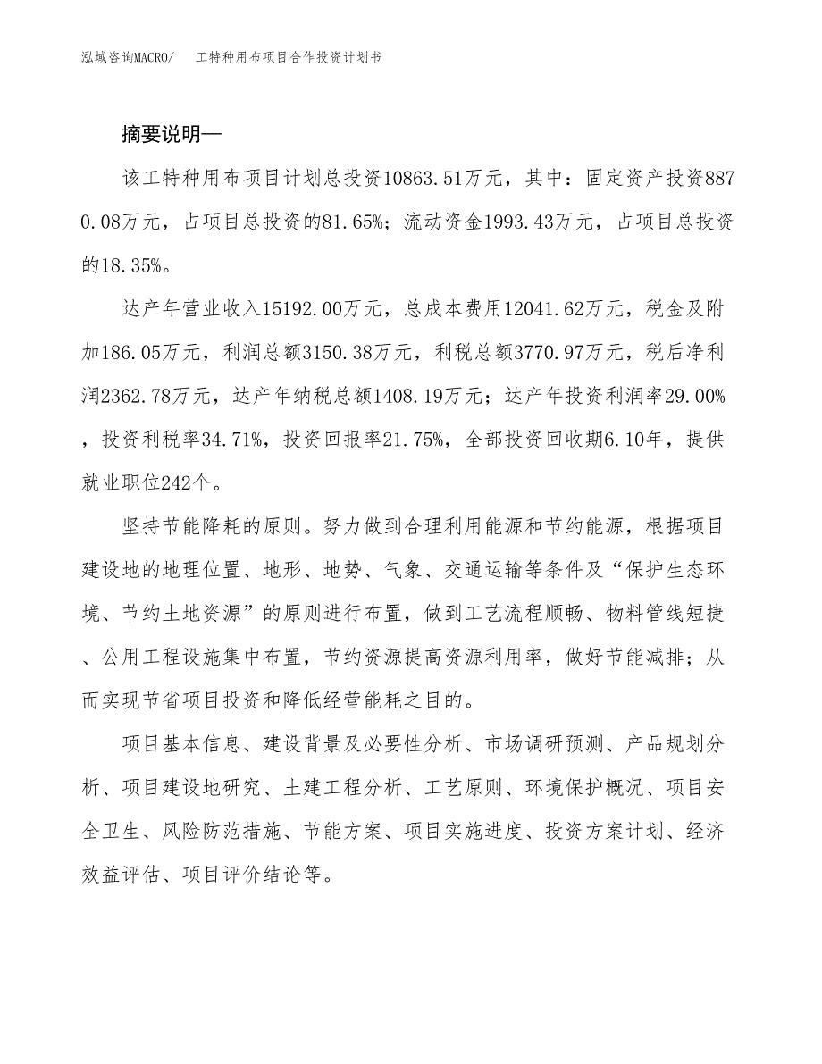 工特种用布项目合作投资计划书.docx_第2页