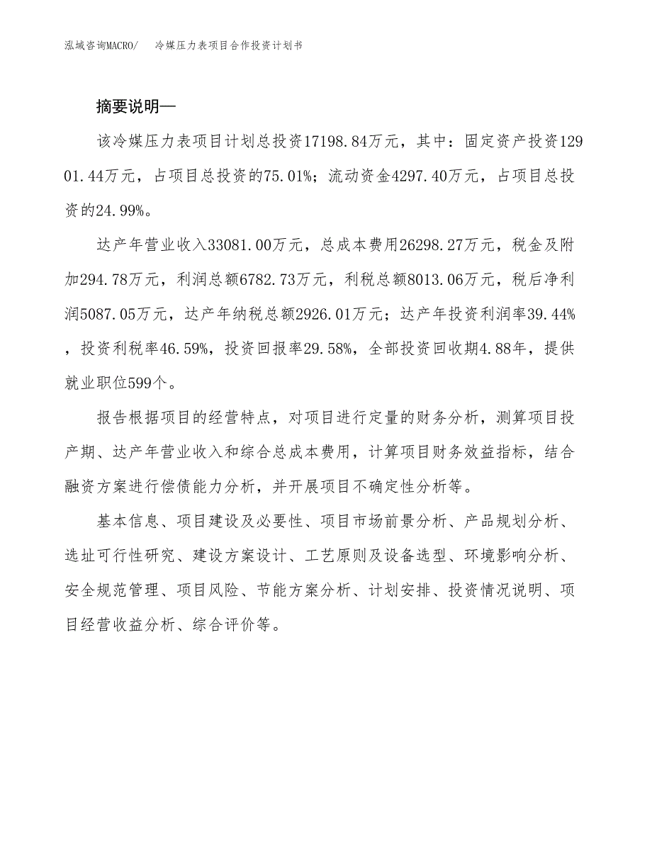 冷媒压力表项目合作投资计划书.docx_第2页