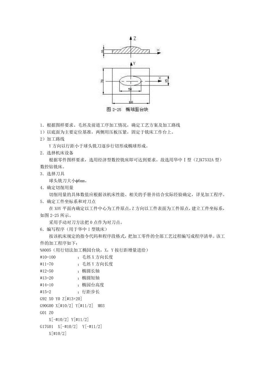 数控铣床编程实例解析（_第5页