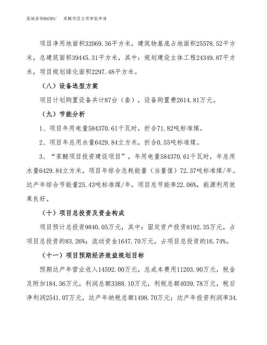 苯醚项目立项审批申请（模板）_第3页