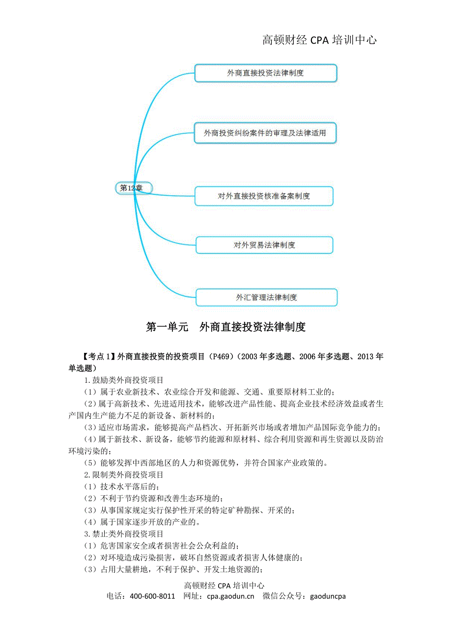 2016年cpa考试《经济法》考点解读第12章 涉外经济法律制度01_第2页