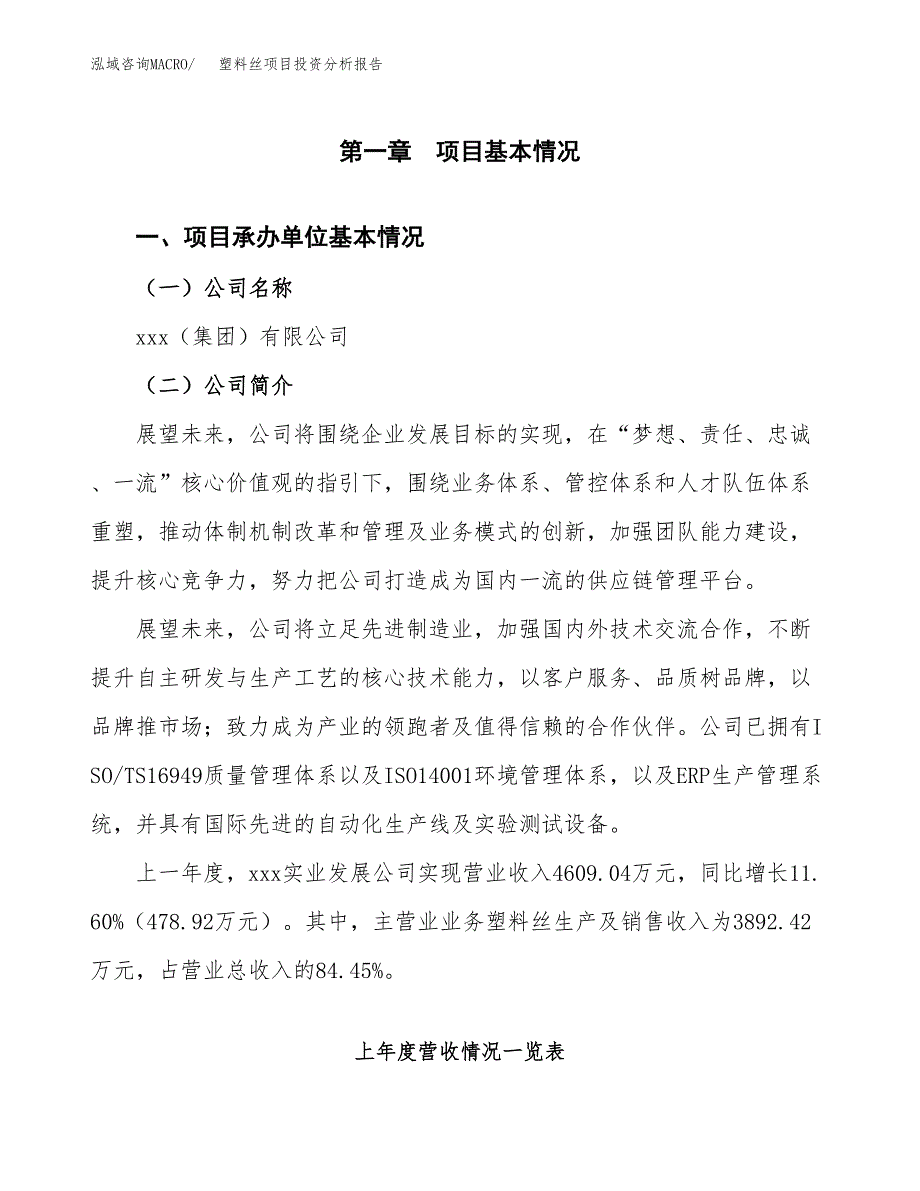 塑料丝项目投资分析报告（总投资4000万元）（21亩）_第2页